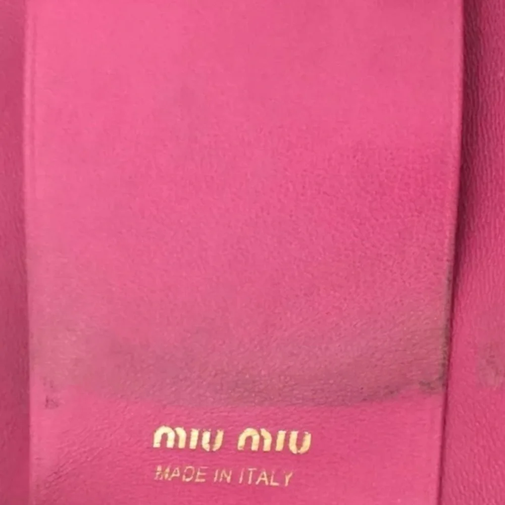 Miu Miu Pink Leather Key Wallet